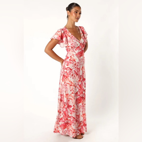 Ramsey Maxi Dress - Red Floral In A Size Large - Picture 2 of 8